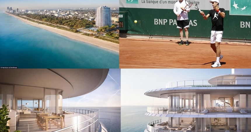 Novak Djoković i Jelena Djoković z synkiem Stefanem – Miami Beach, Floryda, USA